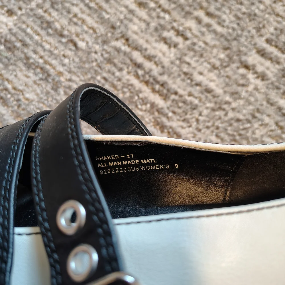 Demonia Women’s Black & White Mary Jane Platform Shoes - Picture 6 of 6